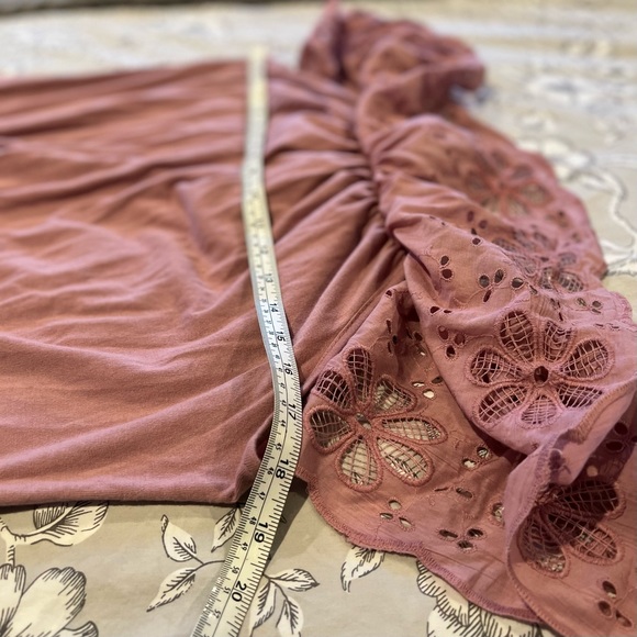Paper + Tee Off Shoulder Dusty Rose Top - Picture 8 of 10